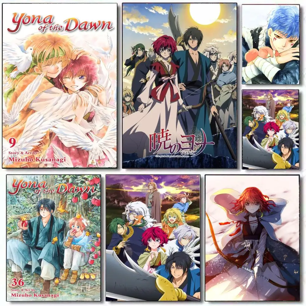 Japanese Manga Y-Yona Of The Dawn Poster HD Home Decor Sticky Wall Waterproof Home Living Room Bar Aesthetic Decor