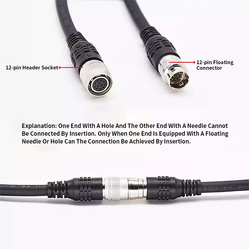 HR10A-7P-6S 4 6 8 10 12 Pin Connector Compatible With HRS Connector Male Female Adapter Extension Line HIROSE Plug Wire Waterpro