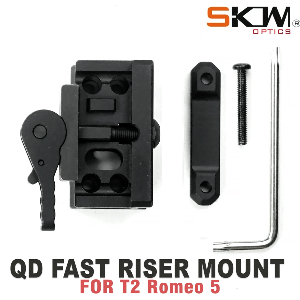 Imagem -02 - Skwoptics-tático Rápido de Elevação qd Riser Mount Compm5s Compm5b t2 Romeo5 e Duty Rds Fst-misb Trilho de 20 mm