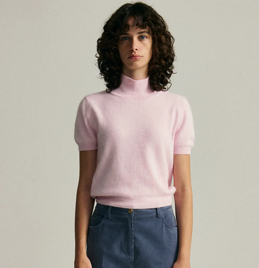 Pull en laine tricoté effet amincissant pour femme, col haut, couleur Pure, polyvalent, basique, pour les déplacements, Faion ort Sve