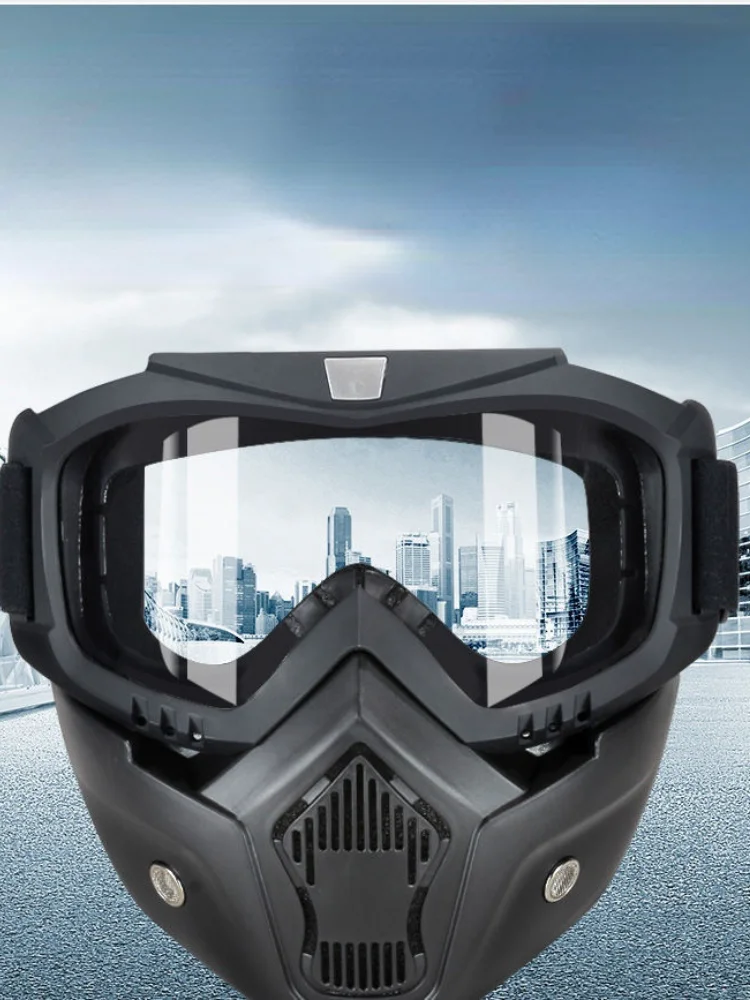 Schutzbrille mit vollem Gesicht, HD-Transparent, beschlagfrei, sanddicht, Schutzbrille für Elektroschweißen, vielseitige, atmungsaktive, winddichte Maske – Detail 15