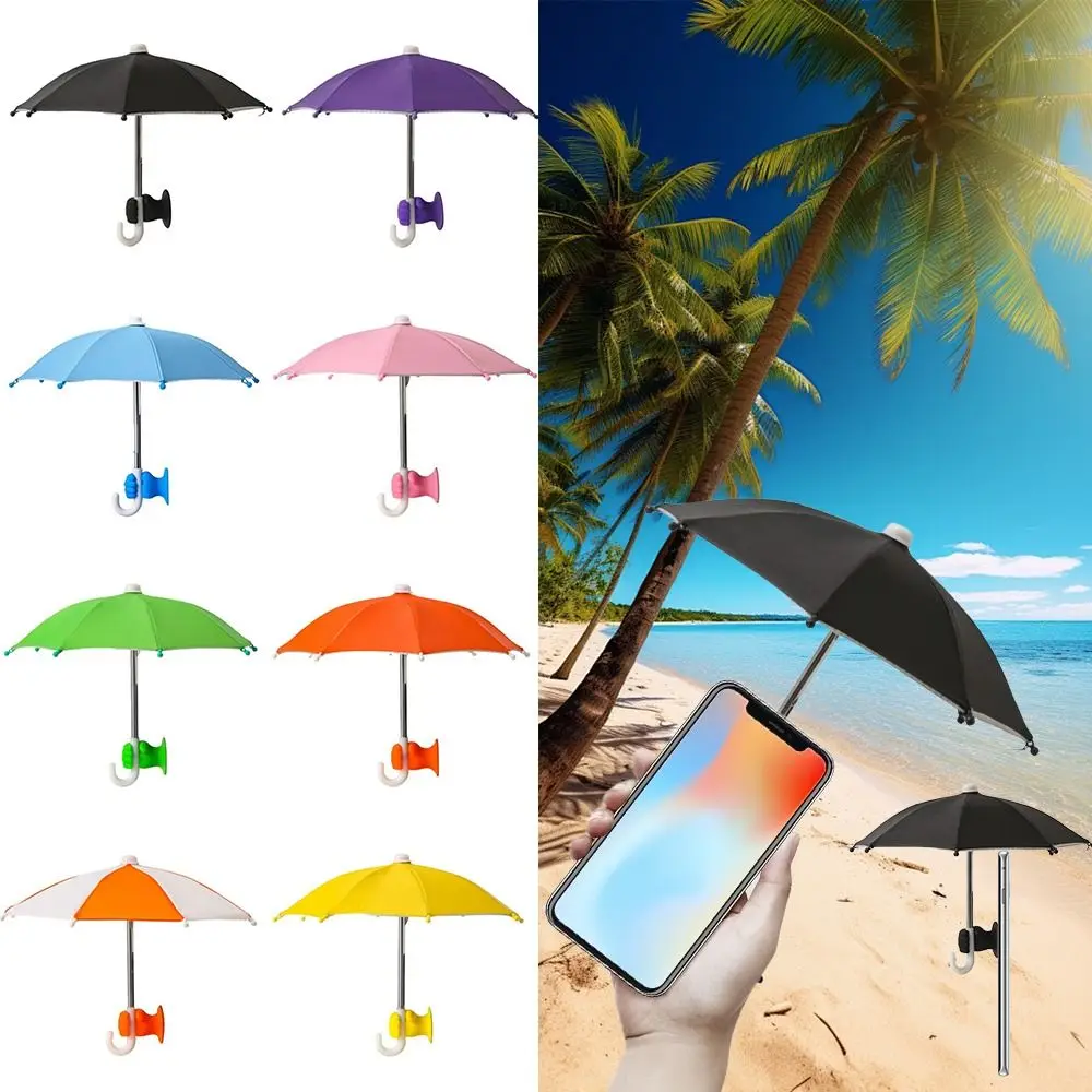 com ventosa de punho guarda-chuva de telefone proteção solar anti-reflexo guarda-sol para celular mini guarda-sol