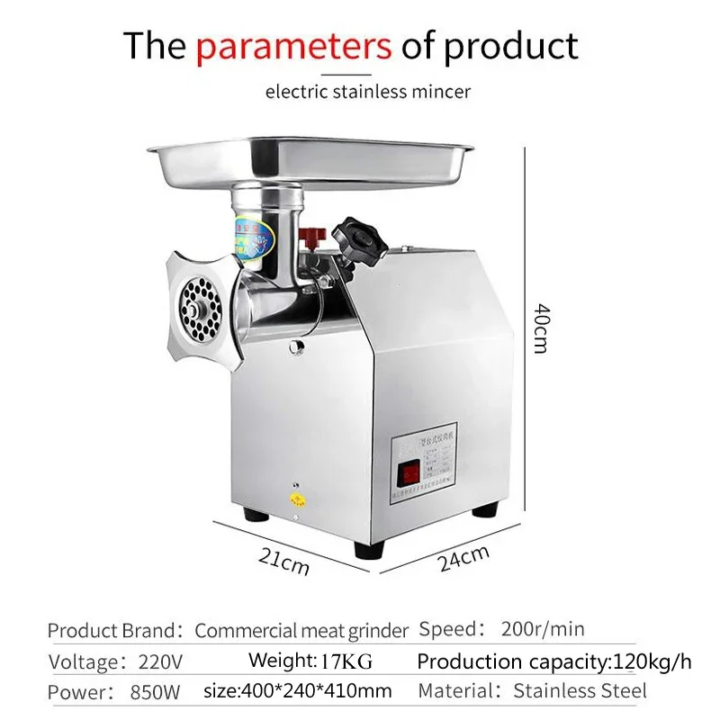 Desktop Meat Grinder For Pork Beef Fish Meat Mincer