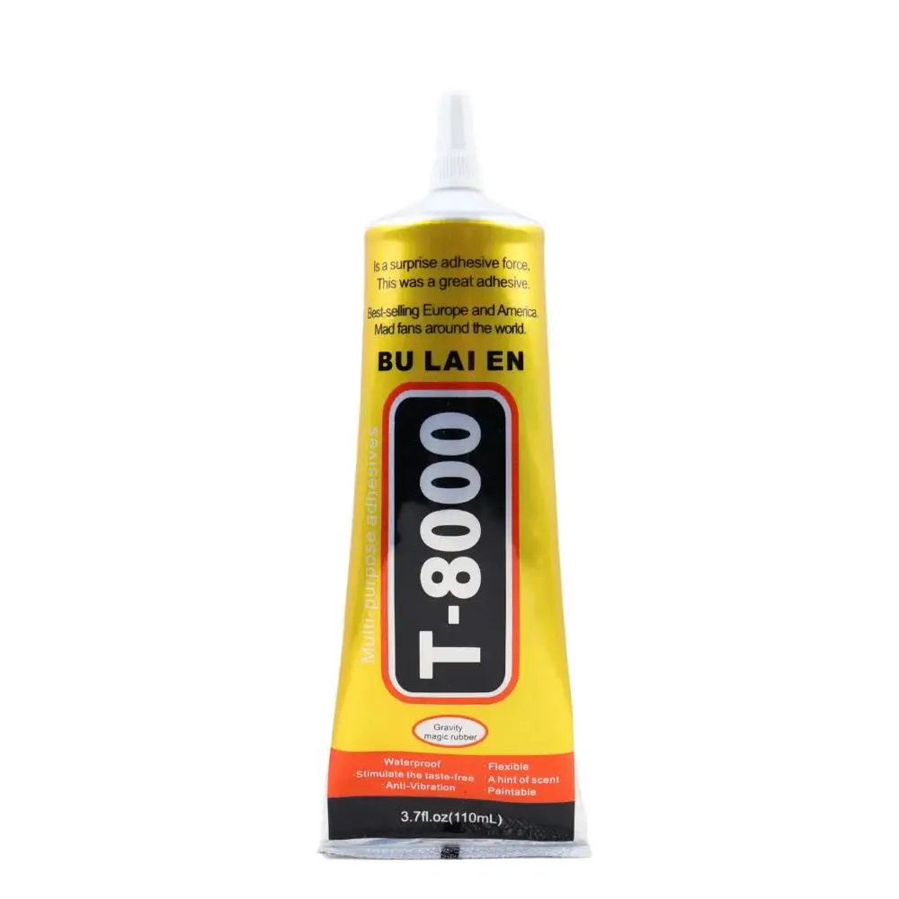 T8000 15/50/110 ML Soft Anti-Vibration Electronic Components Glue Clear Contact Phone Repair Adhesive with Precision Applicator