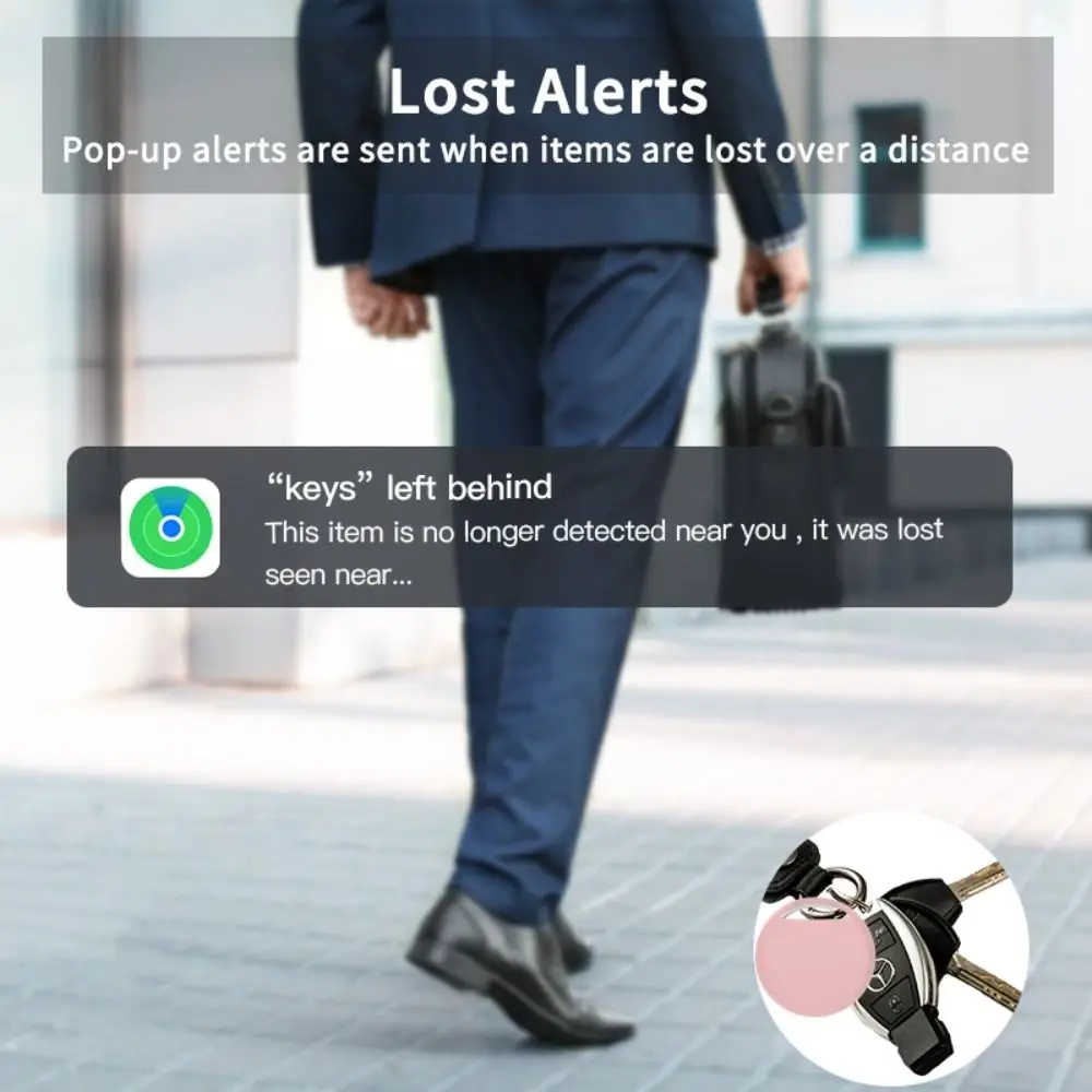 يعمل مع Apple Find My (iOS فقط) GPS Smart Air Tag Bluetooth جهاز مضاد للخسارة مقاوم للماء لتذكير العنصر المفقود #5