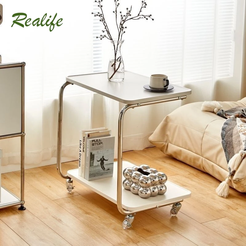 

Mobile coffee table living room minimalist mini home sofa bedside modern small table bedroom shelf bedside tea table