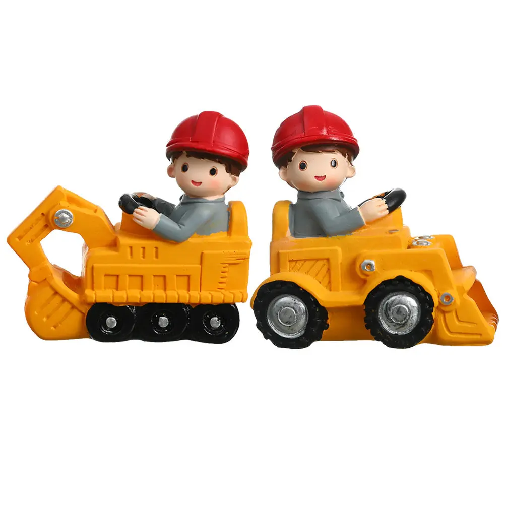 

Набор из 2 украшений для торта в виде строительной техники: декор для дня рождения, украшение для рабочего стола и дома, декор для торта, украшение для дома