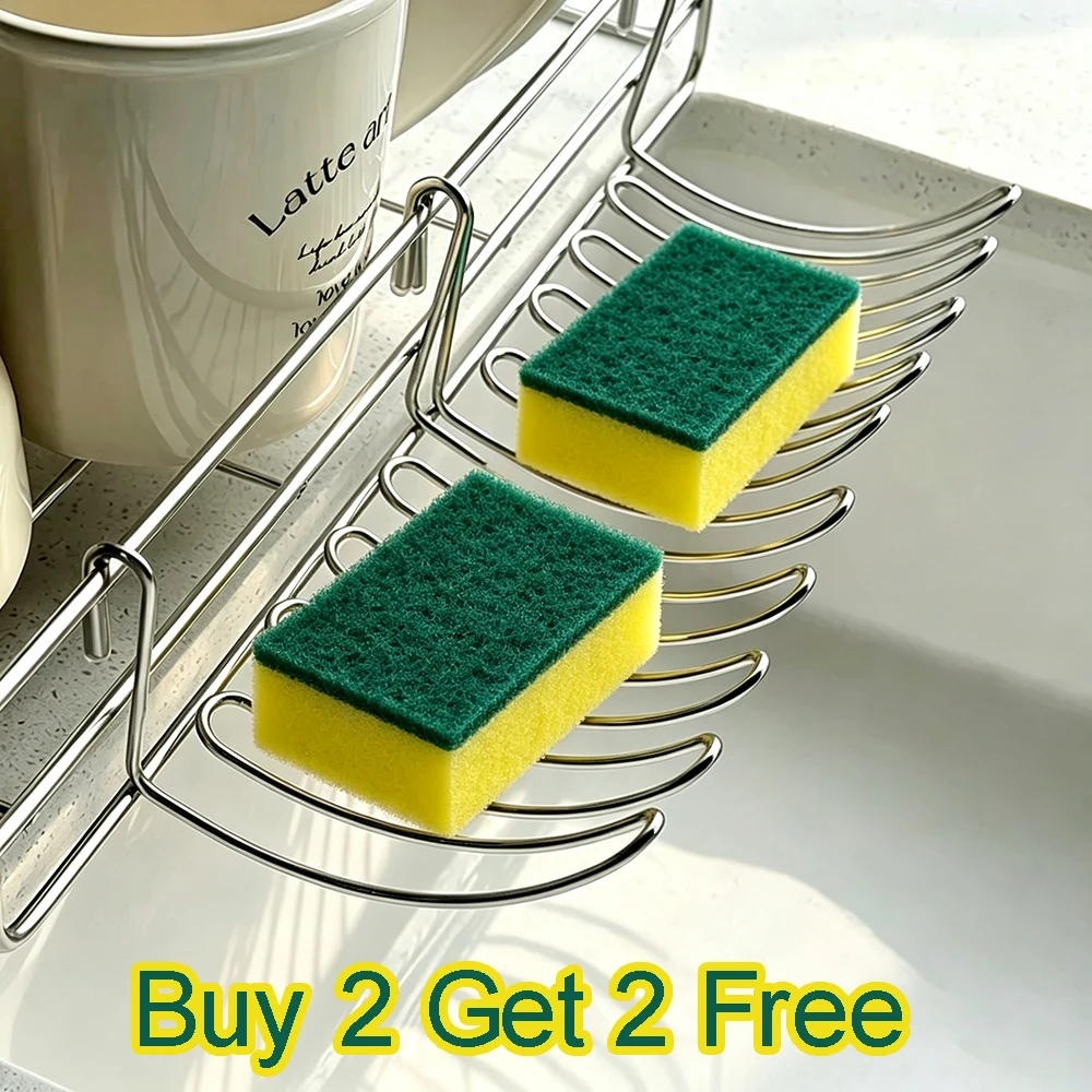 4 Stück Edelstahl-Abtropfkörbe, erweiterbares kleines Hängeregal, Aufbewahrungsregal, Aufbewahrungskorb, Edelstahl-Haushaltswaren