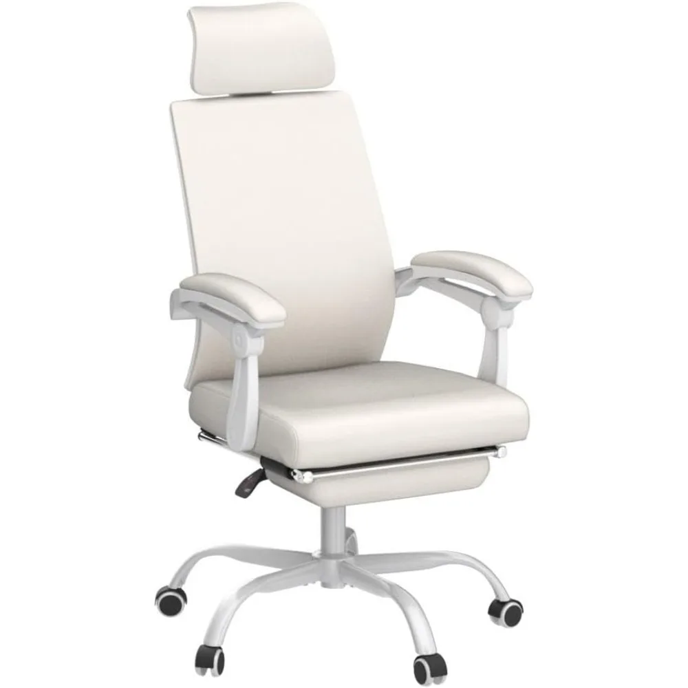 Mesh Ergonomic Office Chair with Footrest Home Office Desk Chair with Headrest and Backrest 90-135 Adjustable Computer Executive