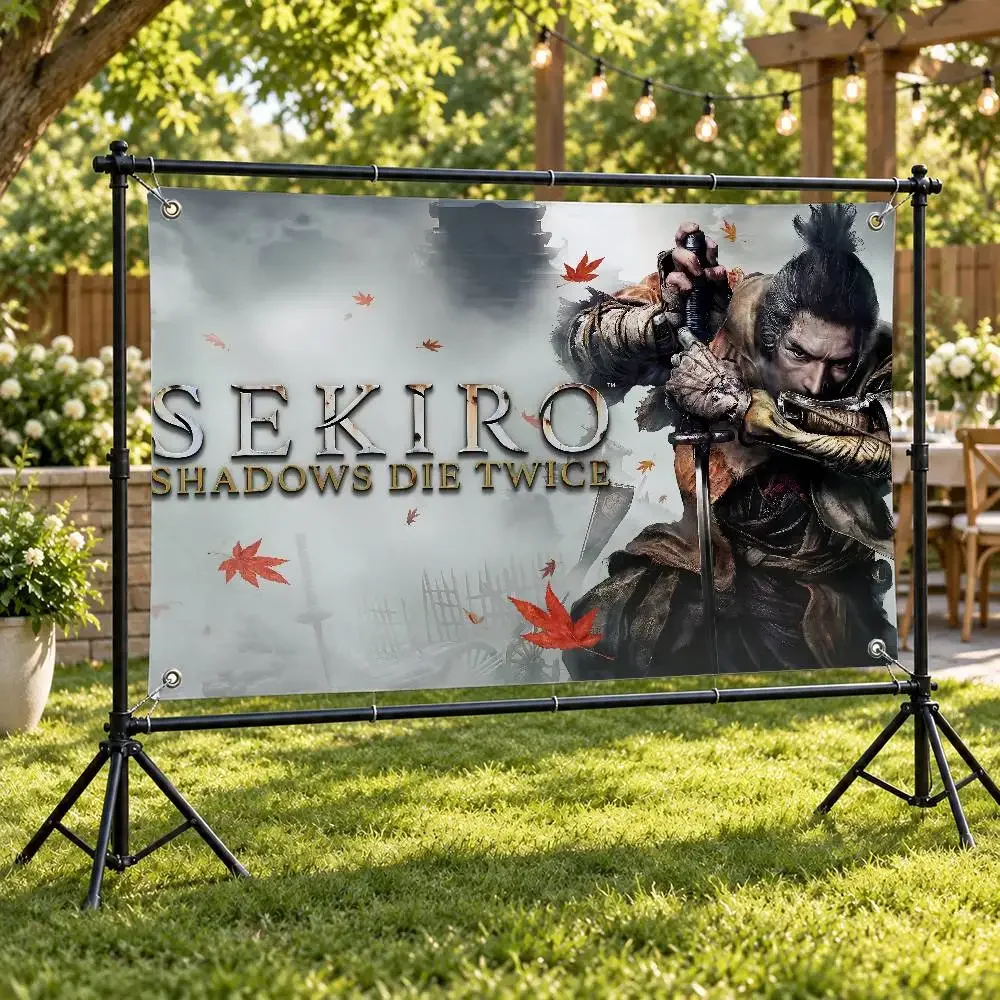 Sekiro Shadows Die Twice Aesthetic Wall Tapestry Flag Printed Wall Hanging Living Room Party Outdoor Decor