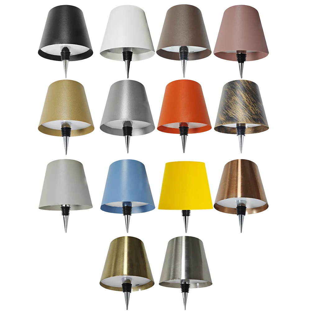 USB recarregável LED Table Lamp, Lâmpada Garrafa sem fio, 3 Temperatura Cor, Cordless Table Lamp, Jantar ao ar livre e Quarto, 2pcs