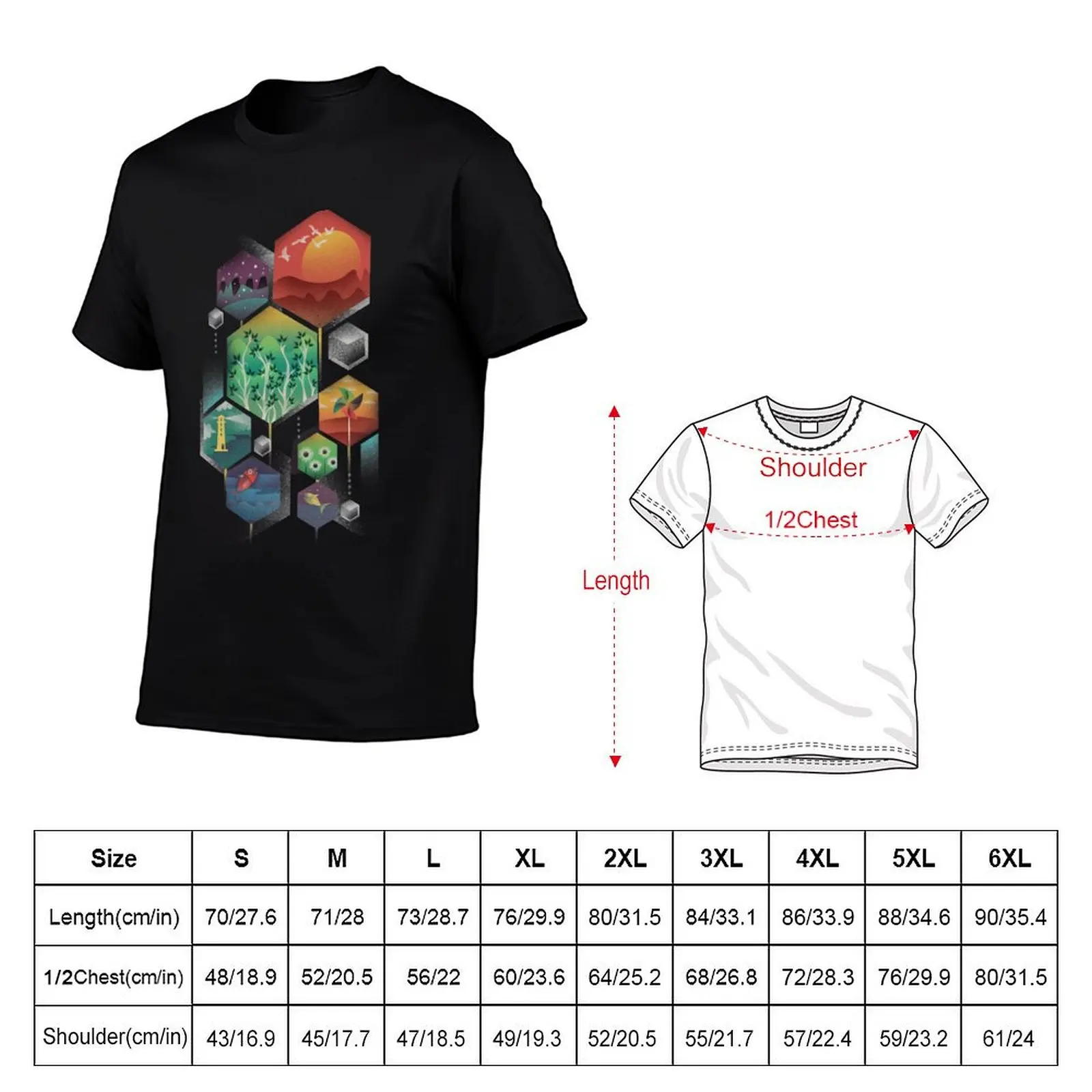 Geometrical Wonders T-Shirt plus sizes street wear vintage anime shirt compression shirt men