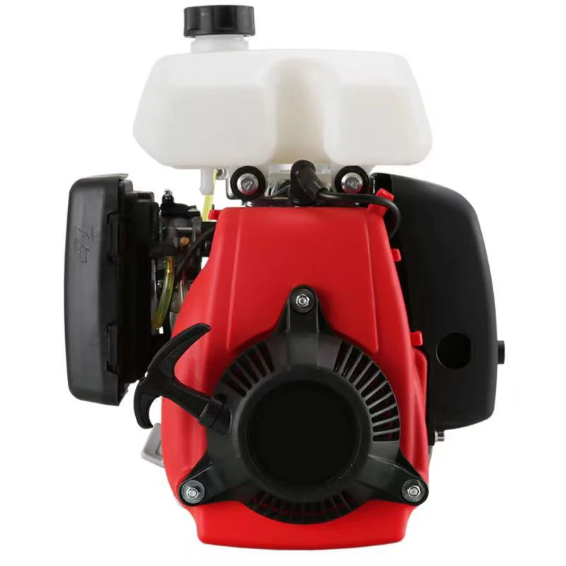 Imagem -02 - Refrigerado a ar Trotinette Gopeds Gasolina Motor de Acionador de Partida Manual Gxh50 144 142 Tanque do Cortador de Escova do Motor na Parte Superior com Carburador da Bomba 53cc 4t