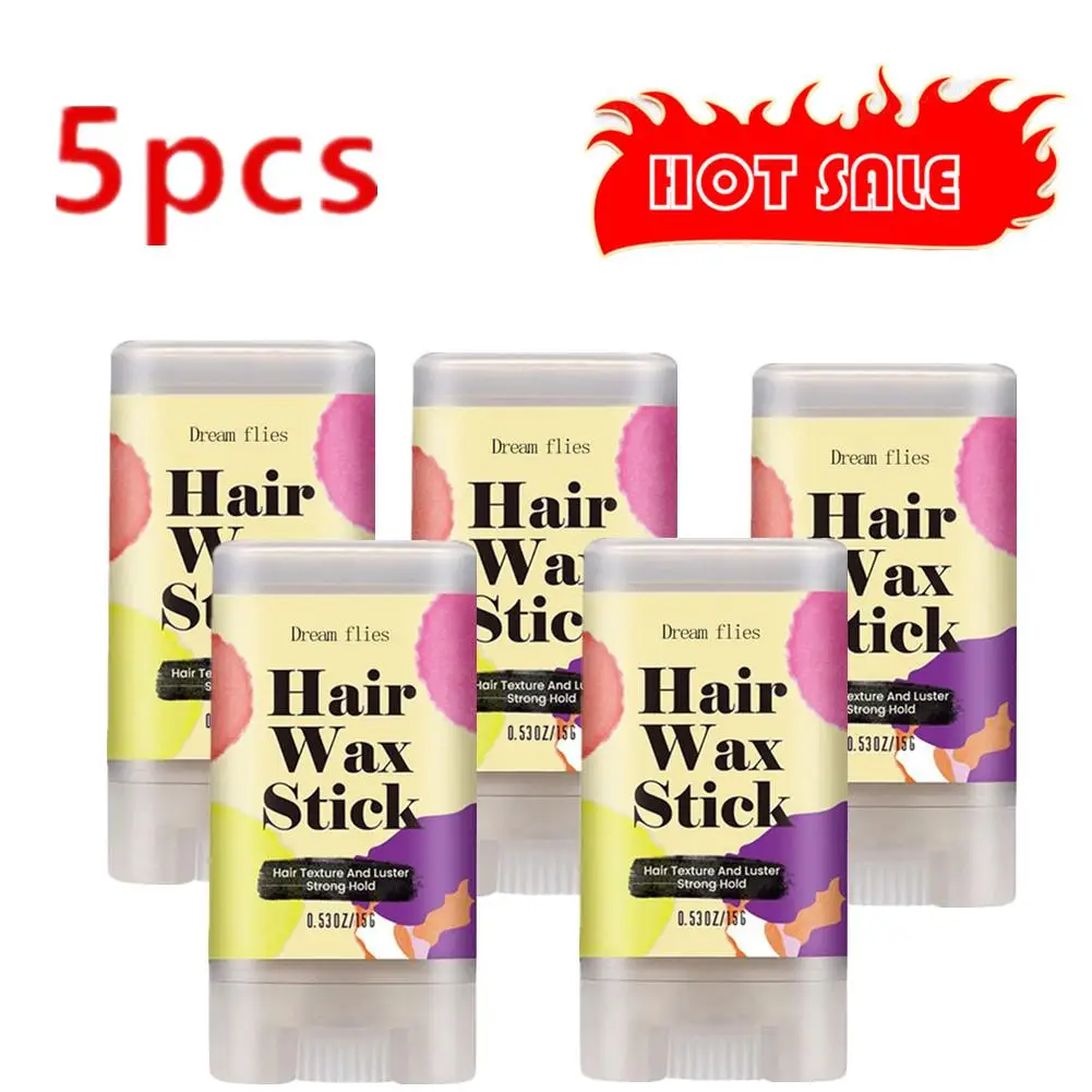 

5XHair Wax Stick Anti-frizz Moisture Crushing Hair Conditioner Shaping Stick Portable Non-greasy Edge Hair Cream Stage Cosmetics