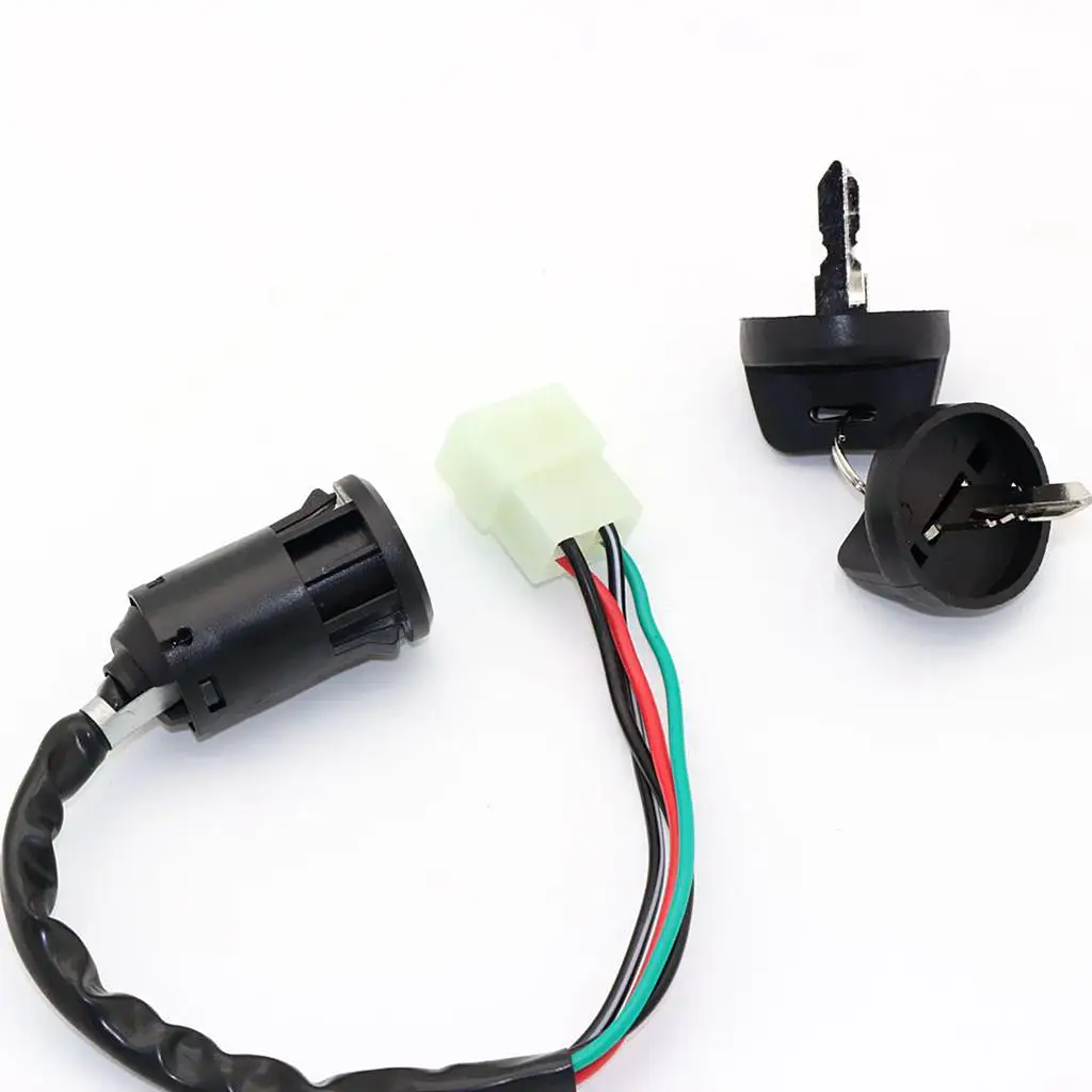 4 Wire Ignition Key Barrel Switch for ATV Dirt Bike 50-125cc