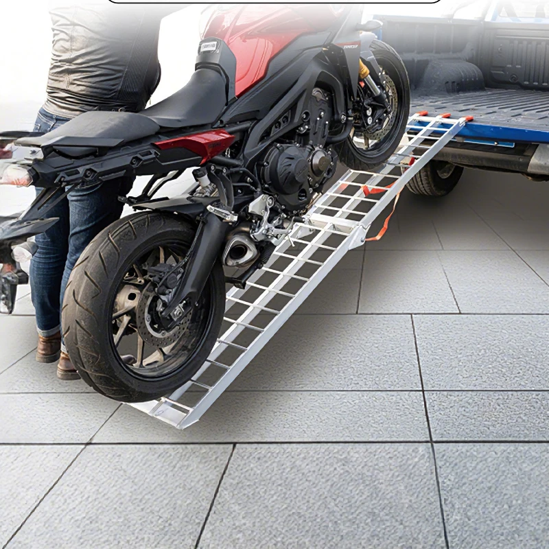 Electric car up and down steps ramp motorcycle on the car aluminum alloy ramp board truck springboard trailer wheelchair ladder