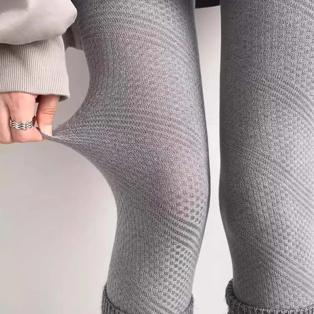 

Модные осенне-зимние вязаные термоколготки, женские повседневные винтажные эластичные колготки, облегающие чулки, леггинсы