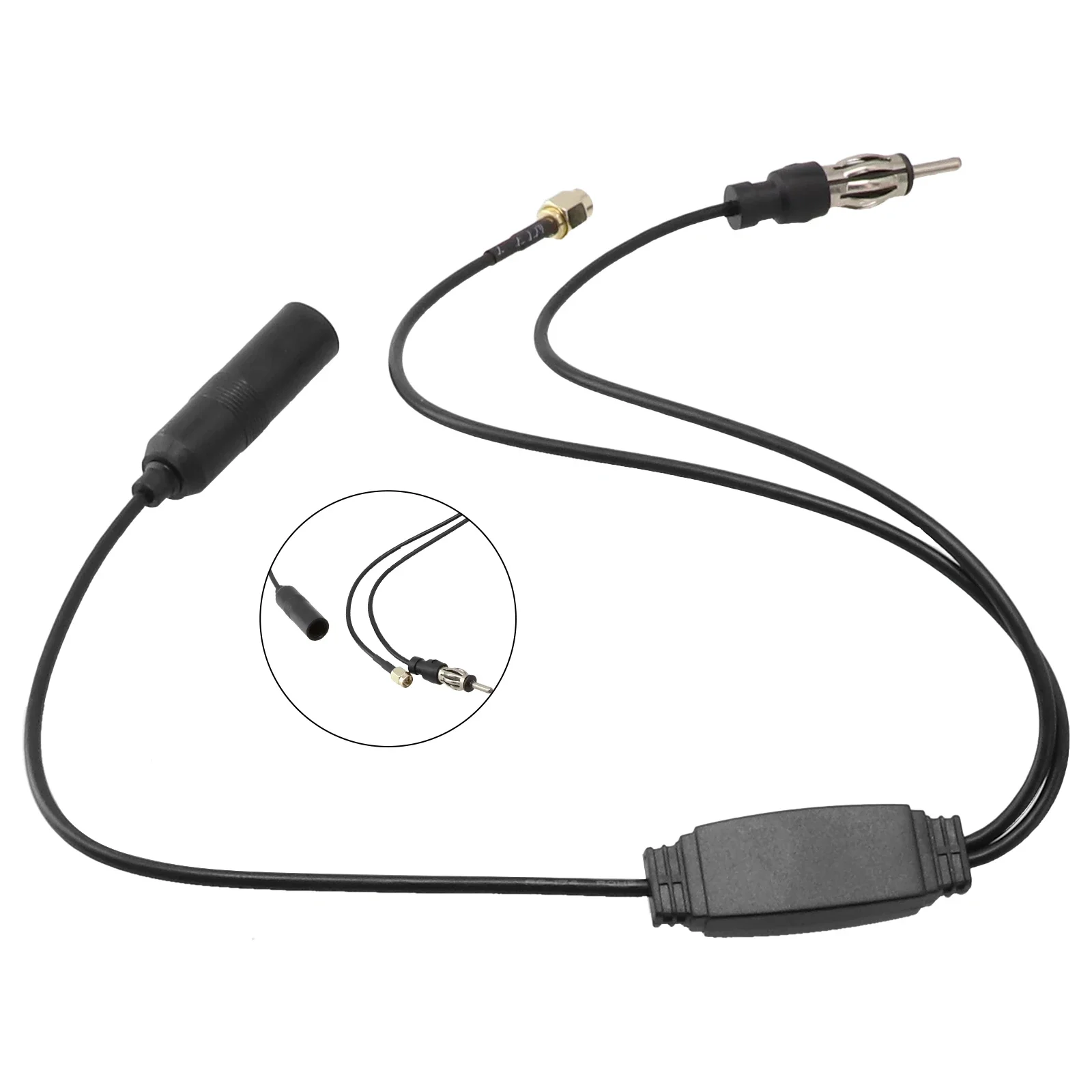 

Cars SMB Antenna Splitter AM FM DAB For Cars Radio Portable 34cm Easy Installate Antenna Converter Din Male To Din Female Cables