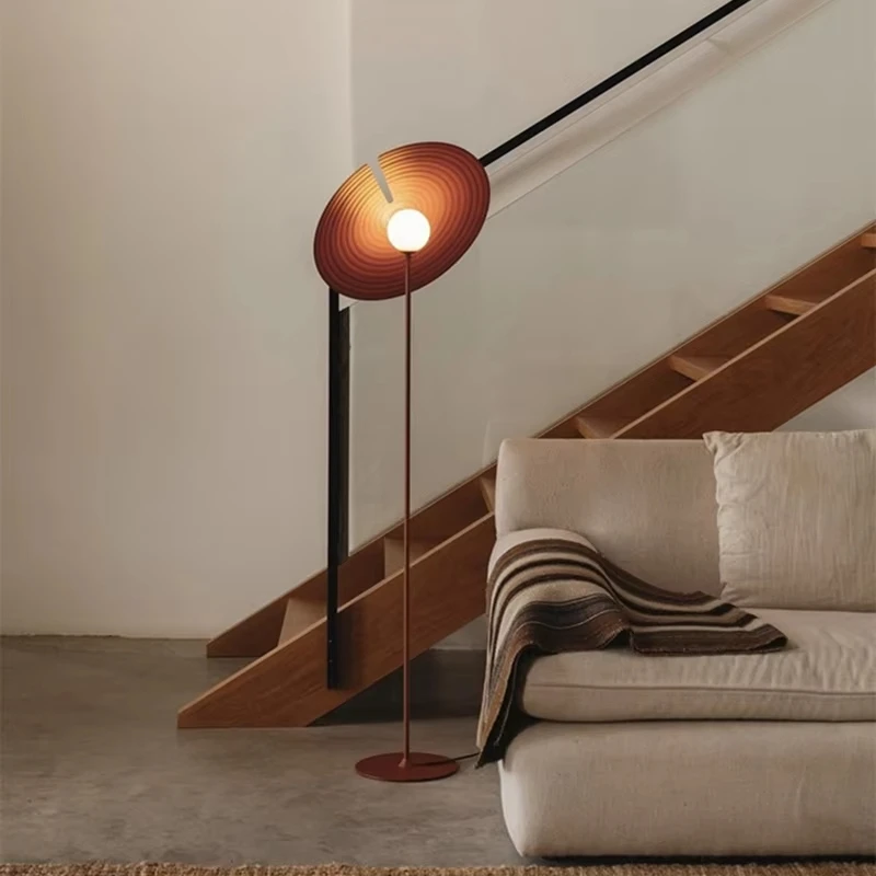 

Italian Creative Art Luxury Iron PE LED Decor Floor Lamp Black Red Living Room Bedroom Study Lighting Fixtures