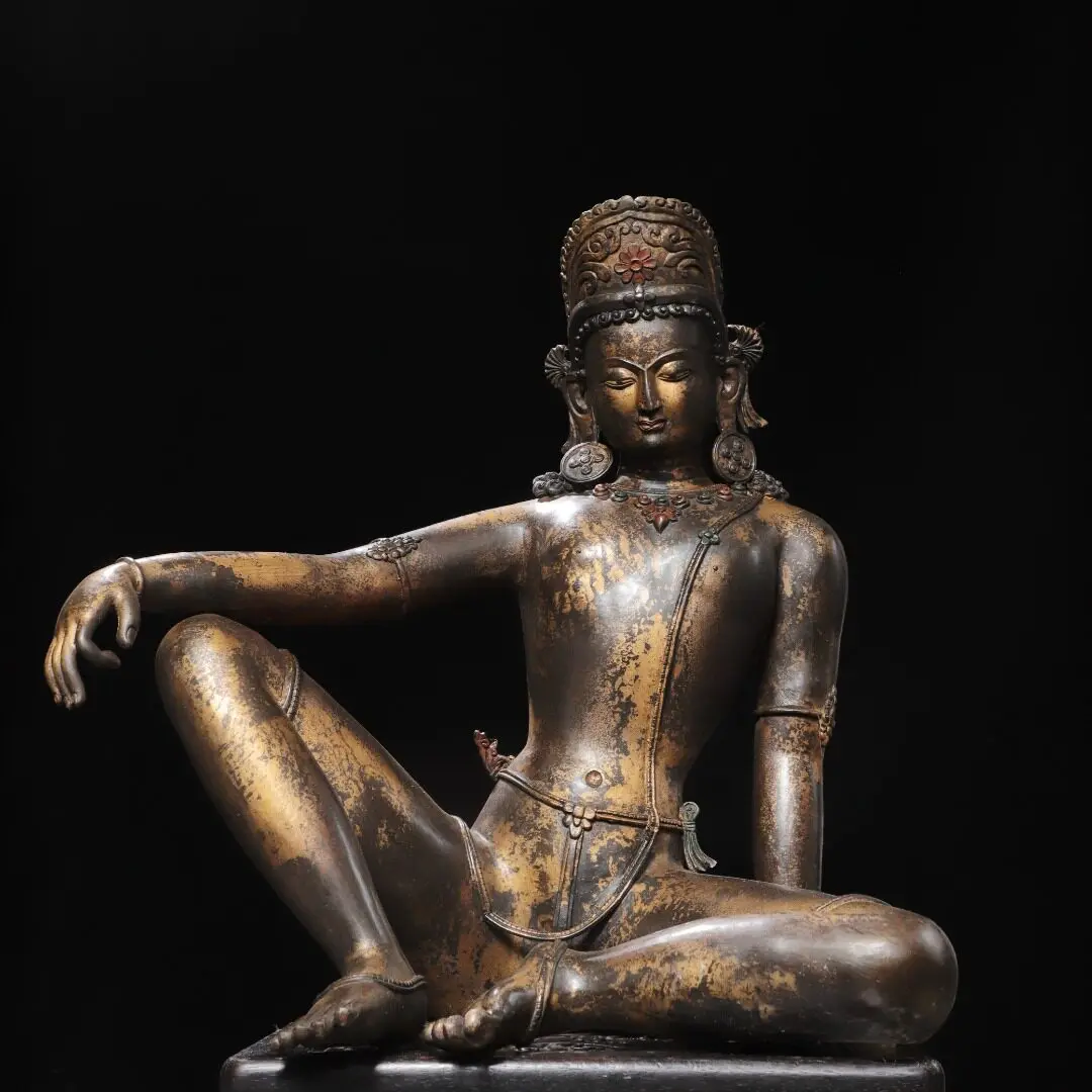 Large Copper Avalokitesvara Buddha Statue – Buddhist Temple Shrine Decor Craft Ornament