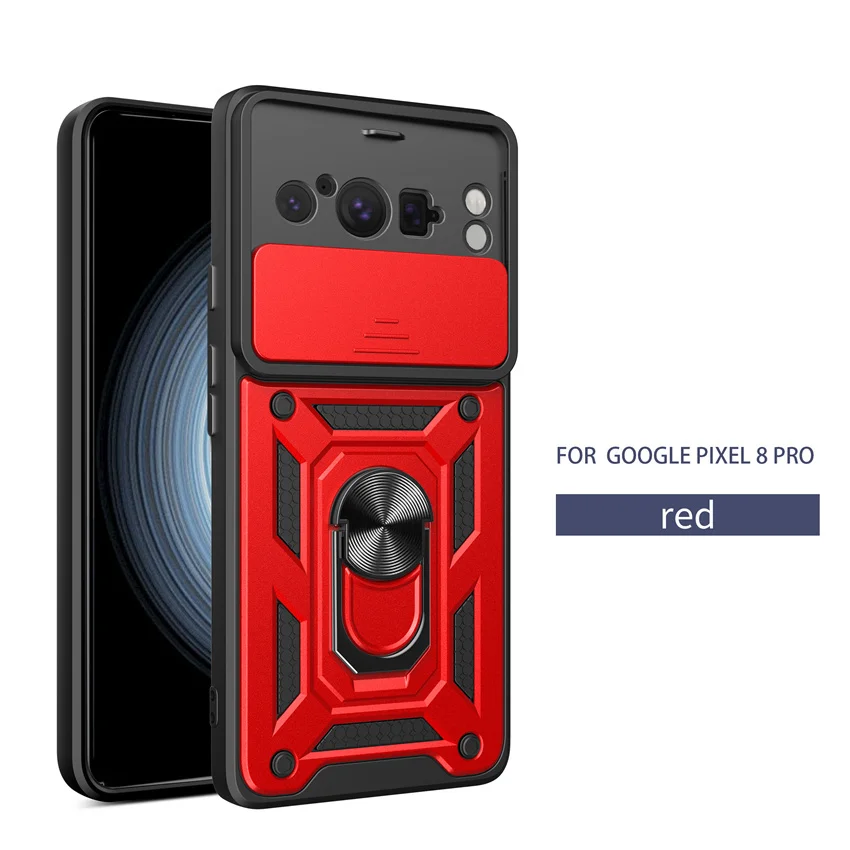 Camera Protect Case For Googel Pixel 6 8 Pro Armor Hybrid Ring Back Cover