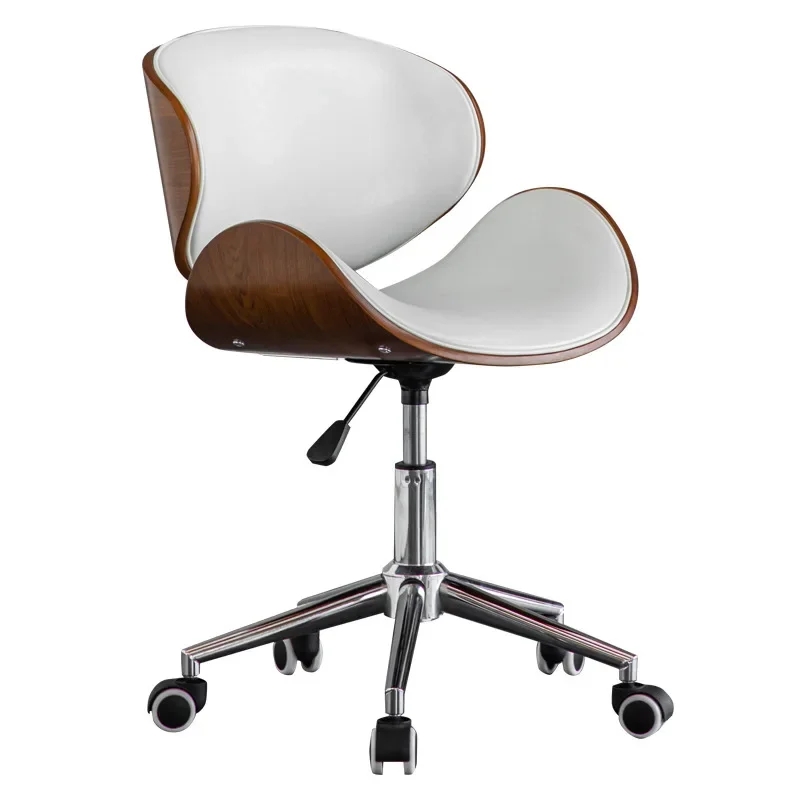 Elevating and Rotating Pulley Office Chair, Solid Wood Office Chair, Creative Bedroom Furniture, Computer Chair,