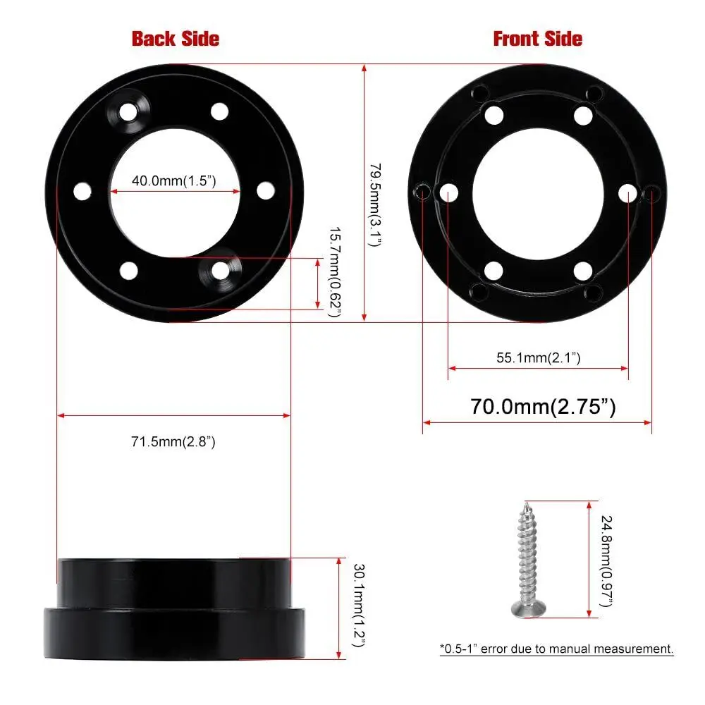 13/14inch Steering Wheel Adapter Plate 70mm PCD For Logitech G29 G920 G923   Racing Car Game Modification