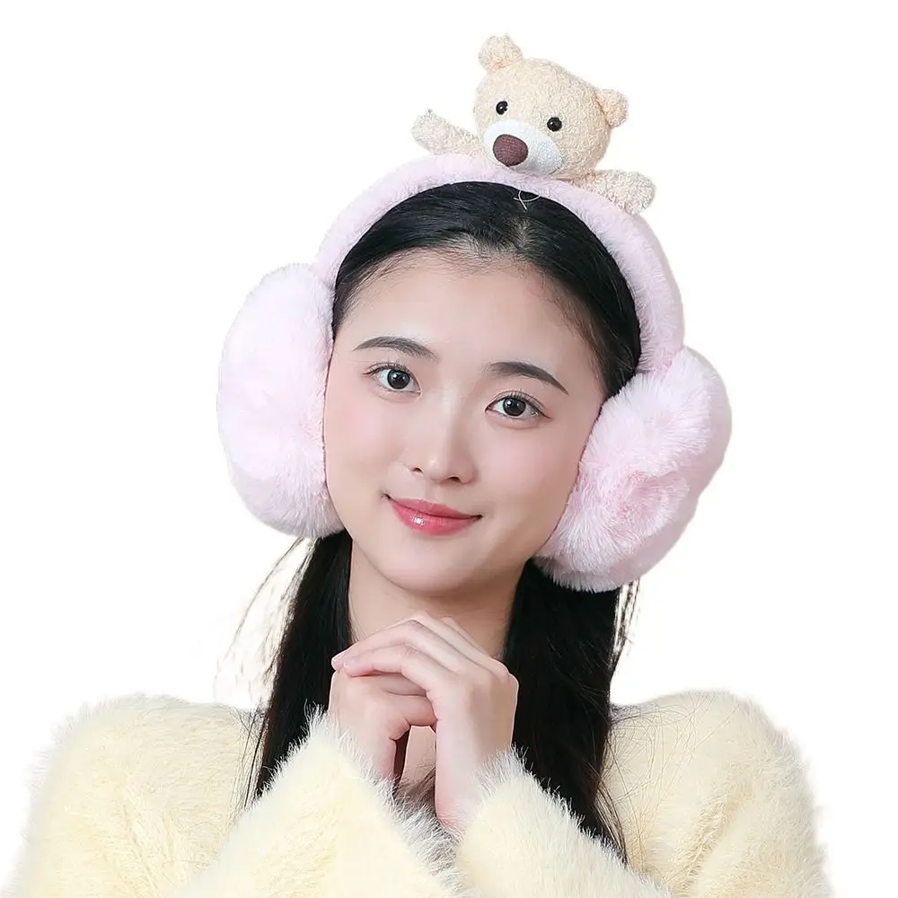 Winter Cute Plush Earmuffs Fluffy Adjustable Earflaps Cosy Warm Ear Warmer for Men Women