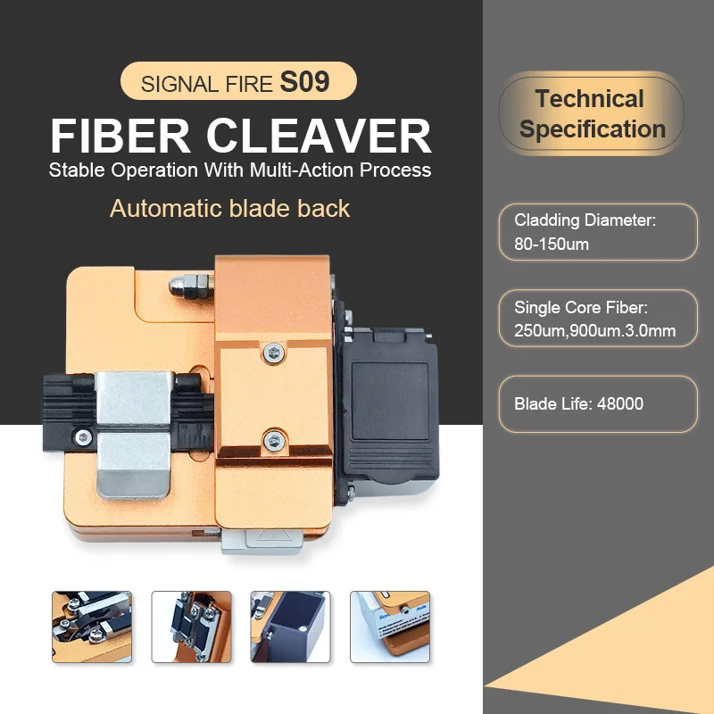 Signal Fire S09 Fiber Cleaver Cutter AI-9 AI-8C Optic Cleaver Optical Fusion Splicer Cutting Knife