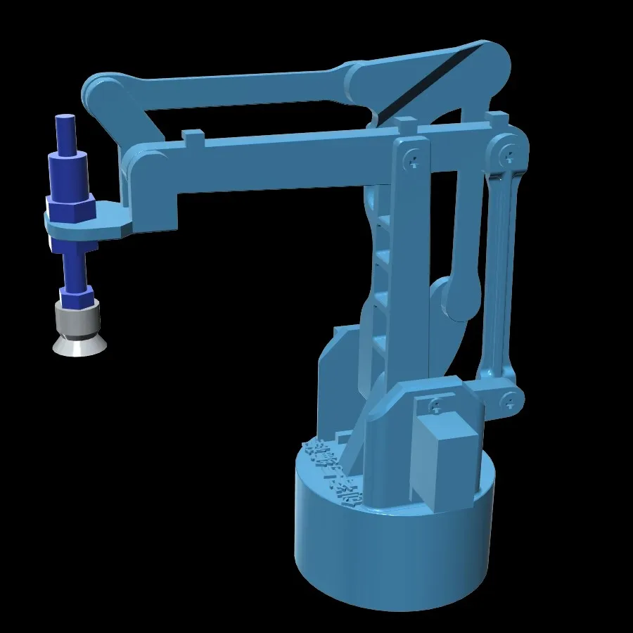 ปั๊มสุญญากาศแขนหุ่นยนต์สามแกน3-dof 3แกนชุดแขนกลหุ่นยนต์พิมพ์3-dof 3D สำหรับการเรียนรู้ควบคุม Arduino