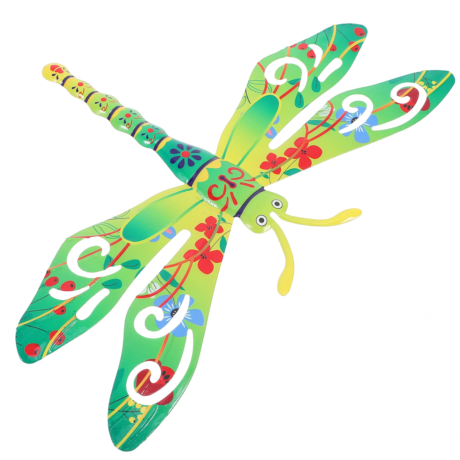 

1pc Iron Dragonfly Backyard Fence Decor Decor 3d Metal Sculpture Fence Garden Outdoor Yard Hanging Home Decorations