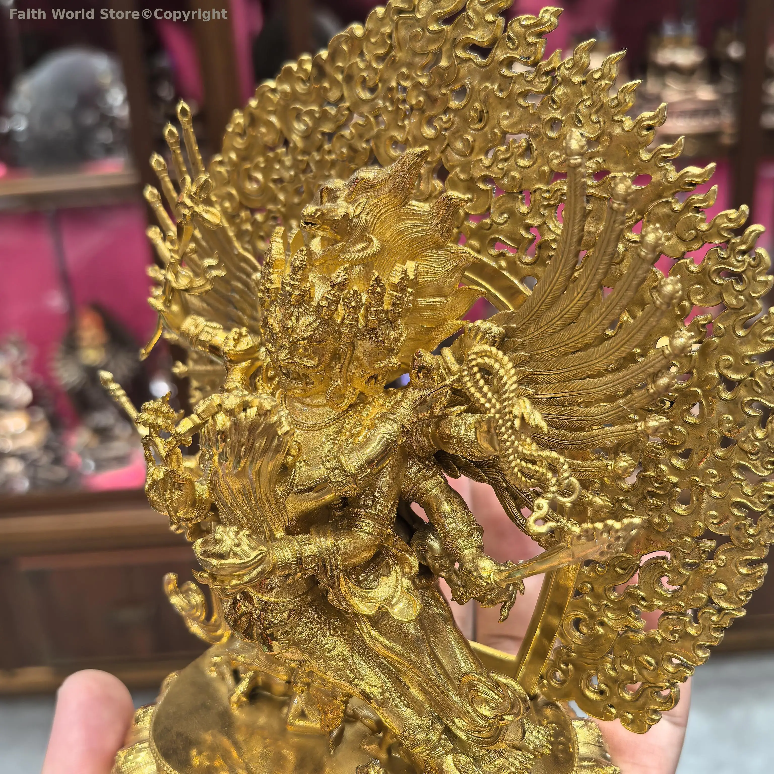 Rare Boutique handmade Buddha statue Vajrakila Hayagriva King Kong Yab-Yum figure of the Buddha copper gilding buddha Buddhism