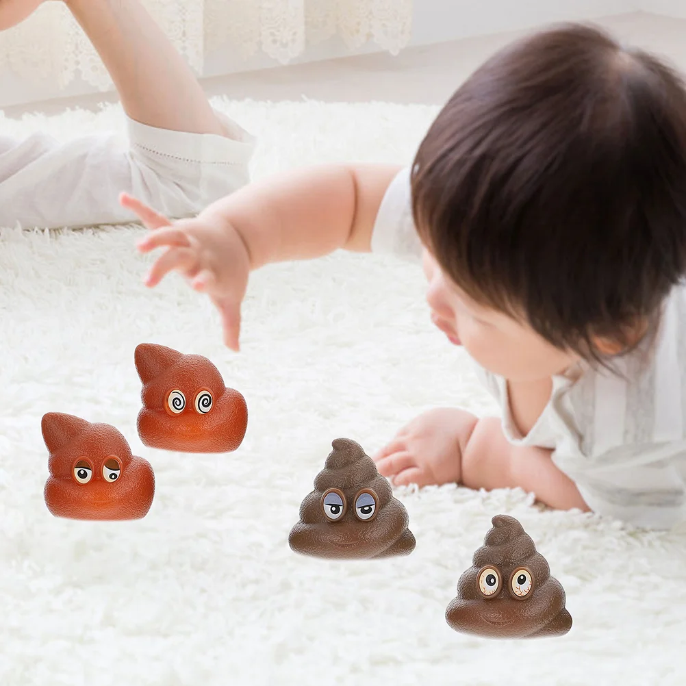 20 Pcs Poop Toys Kids Party Playthings Bulk Children Props Pvc Realistic Prank Baby Mini