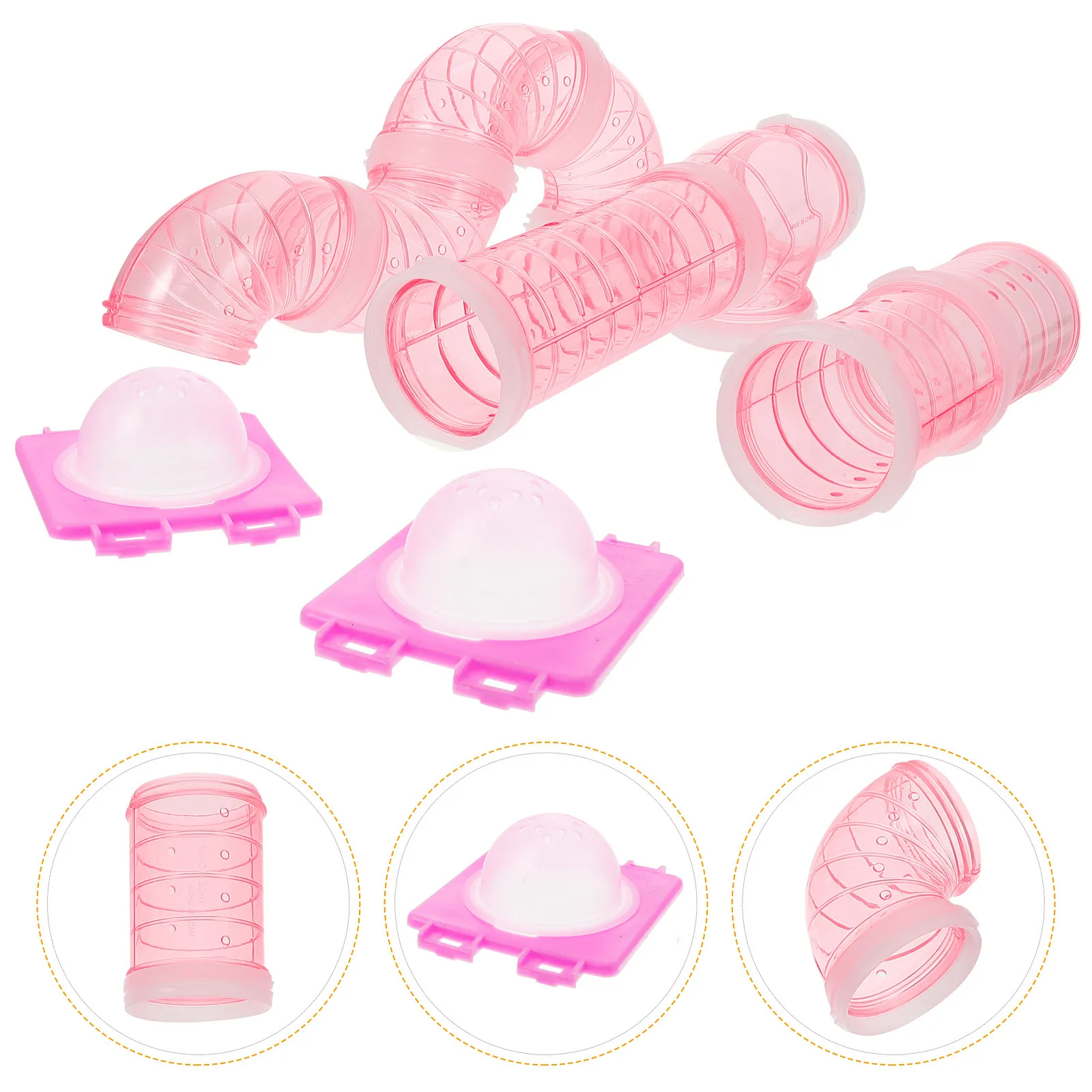1Set Hamster Pipe Module Maze DIY Connection Tunnel Plastic Cage Expansion Hamster Cage Accessories Adventure Labyrinth