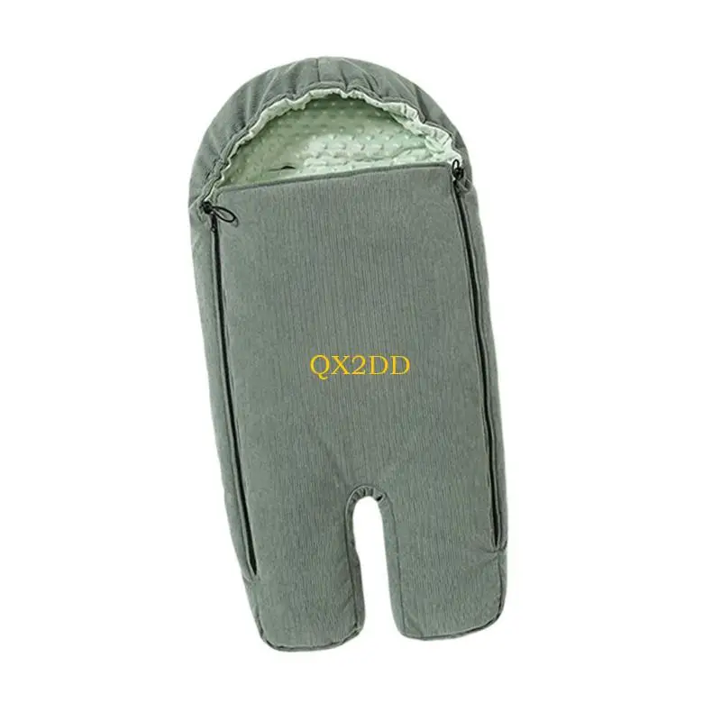 qx2d-コーデュロイとフリースの断熱ベビーカー寝袋、雨、寒さ、風に対する三重層保護