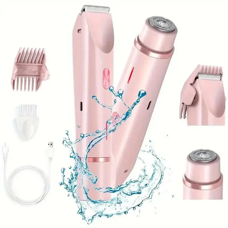 

Portable Double-Headed ladies' Shaver Household travel Washable USB Charging Portable Private Parts Slimming Machine Female b