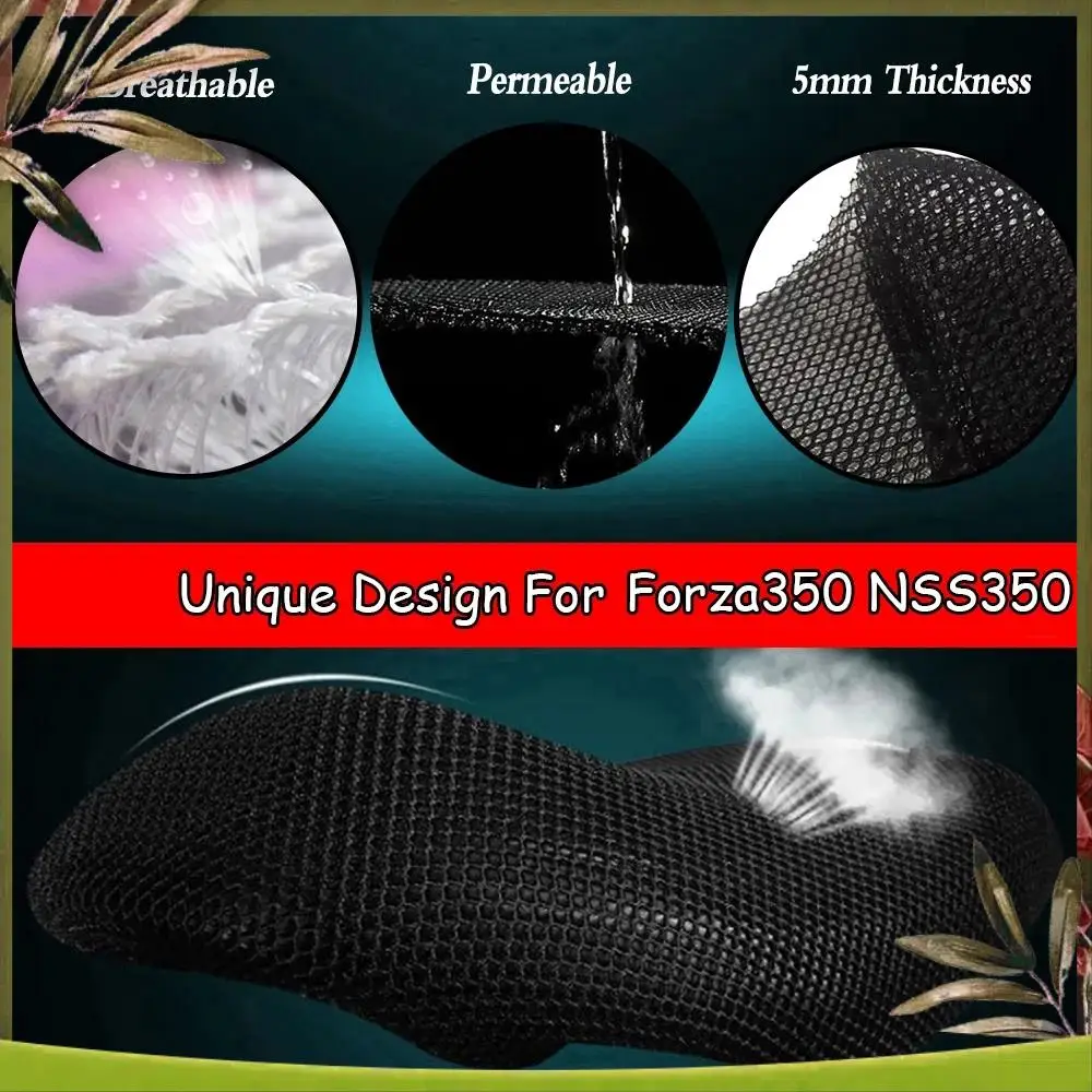 AB98-For Honda Forza350 NSS350 Forza NSS 350 Motorcycle 3D Mesh Net Rear Seat Cover Seat Cushion Cover Accessoreis