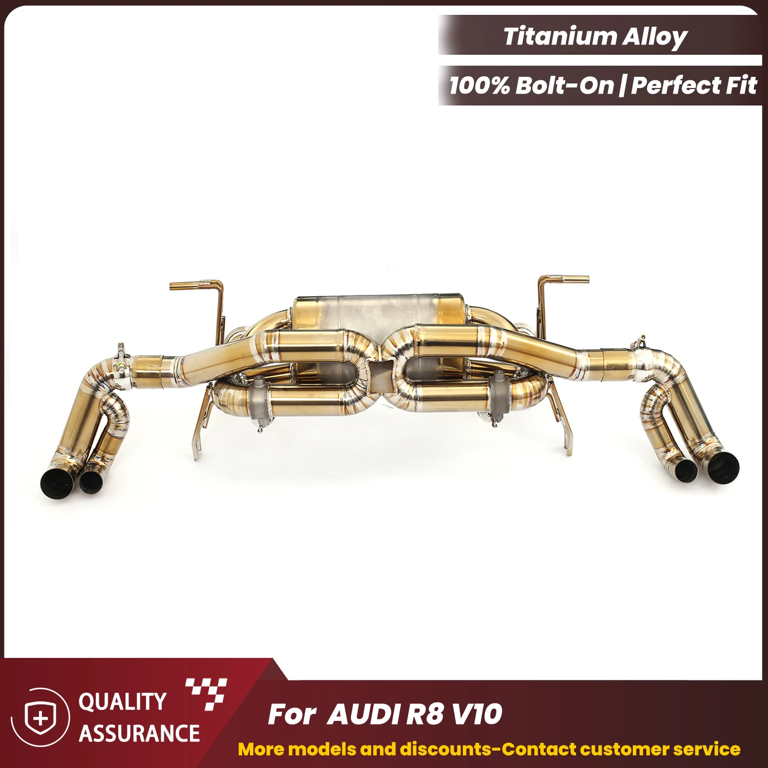 

ECCF Titanium Pneumatic Valve Catback Exhaust For Audi R8 V10 Aggressive Exhaust Sound Performance Upgrade Easy Installation