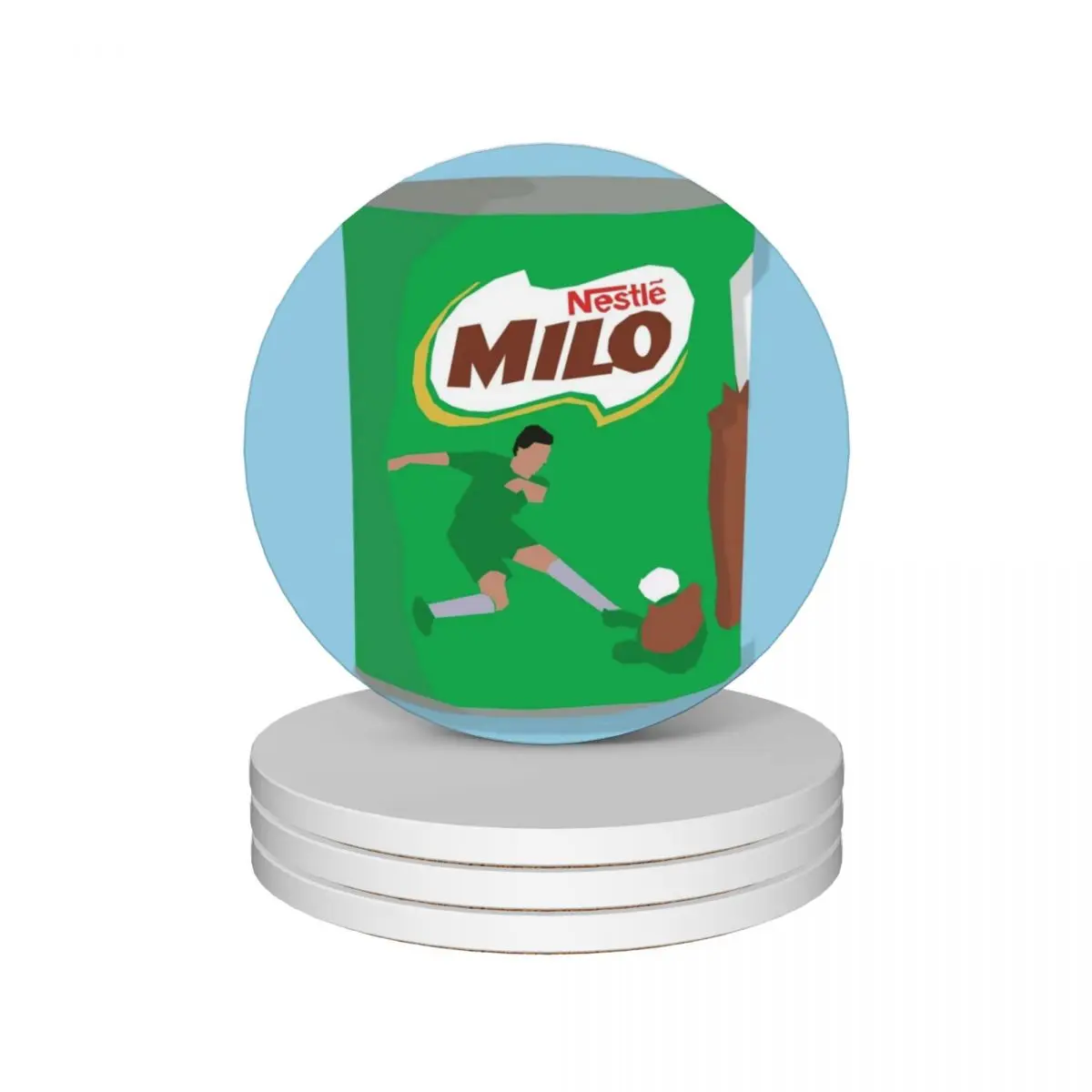 

Milo Chocolate Powder Ceramic Coasters (Set of 4) for drinks aesthetic kawaii personalize ceramic Coasters