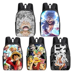 16inch One Piece Polyester Backpacks Anime Luffy Shoulders Bags Large Kids Knapsacks Boys Girls School Bags Children Gift New