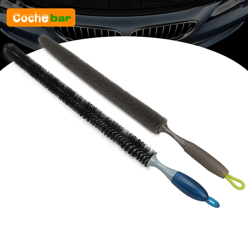 Car Wash Long Handle Brush Multi-Function Engine Cleaning Brush Bendable Wheel Brush For Car Cleaning Tools Auto Detailing