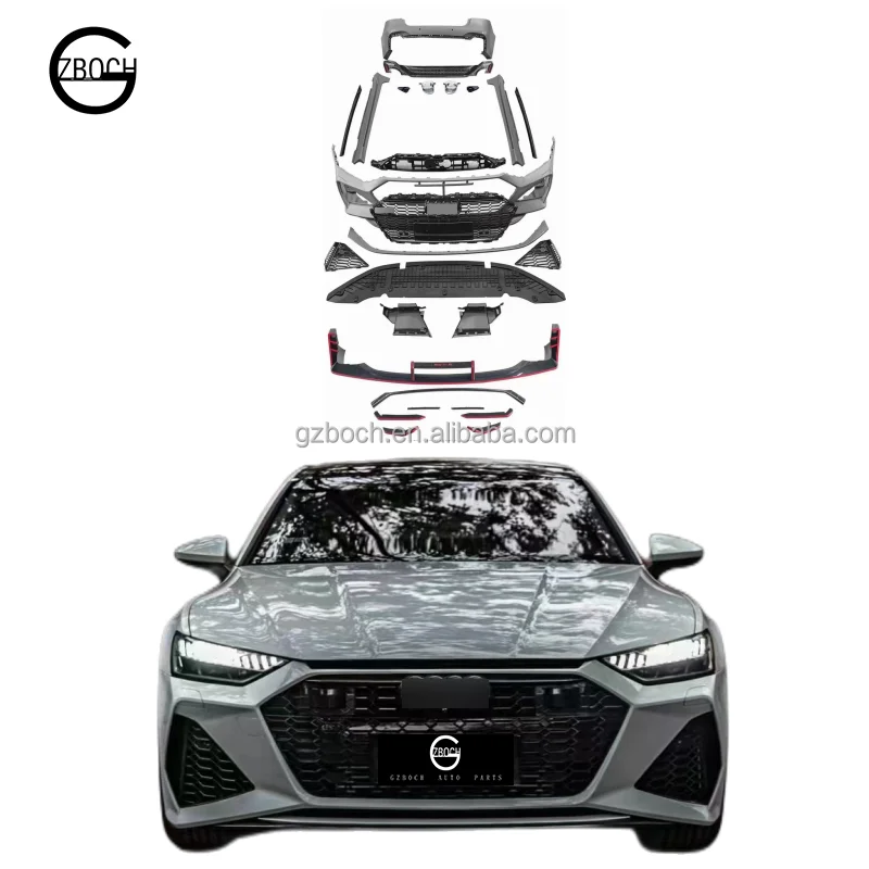 Competitive Body Kit For Audis A7 upgrade RS7 Grille Front Lips Rear Diffuser 2019+ body kits