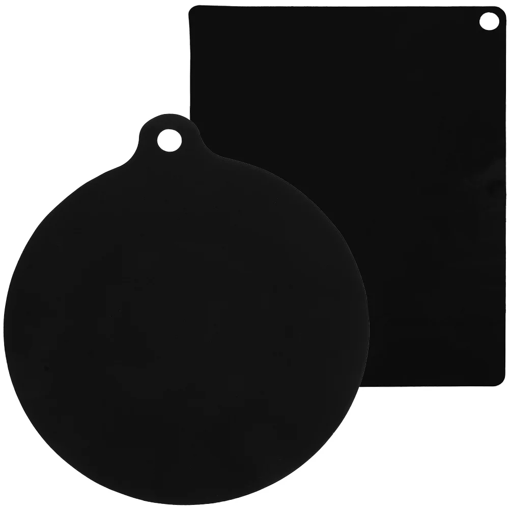 

2 Pcs Silicone Induction Cooktop Protector Heat Resistant Non Slip Mat 250x250mm Square 220x250mm Circle Cleaning Pad Kitchen
