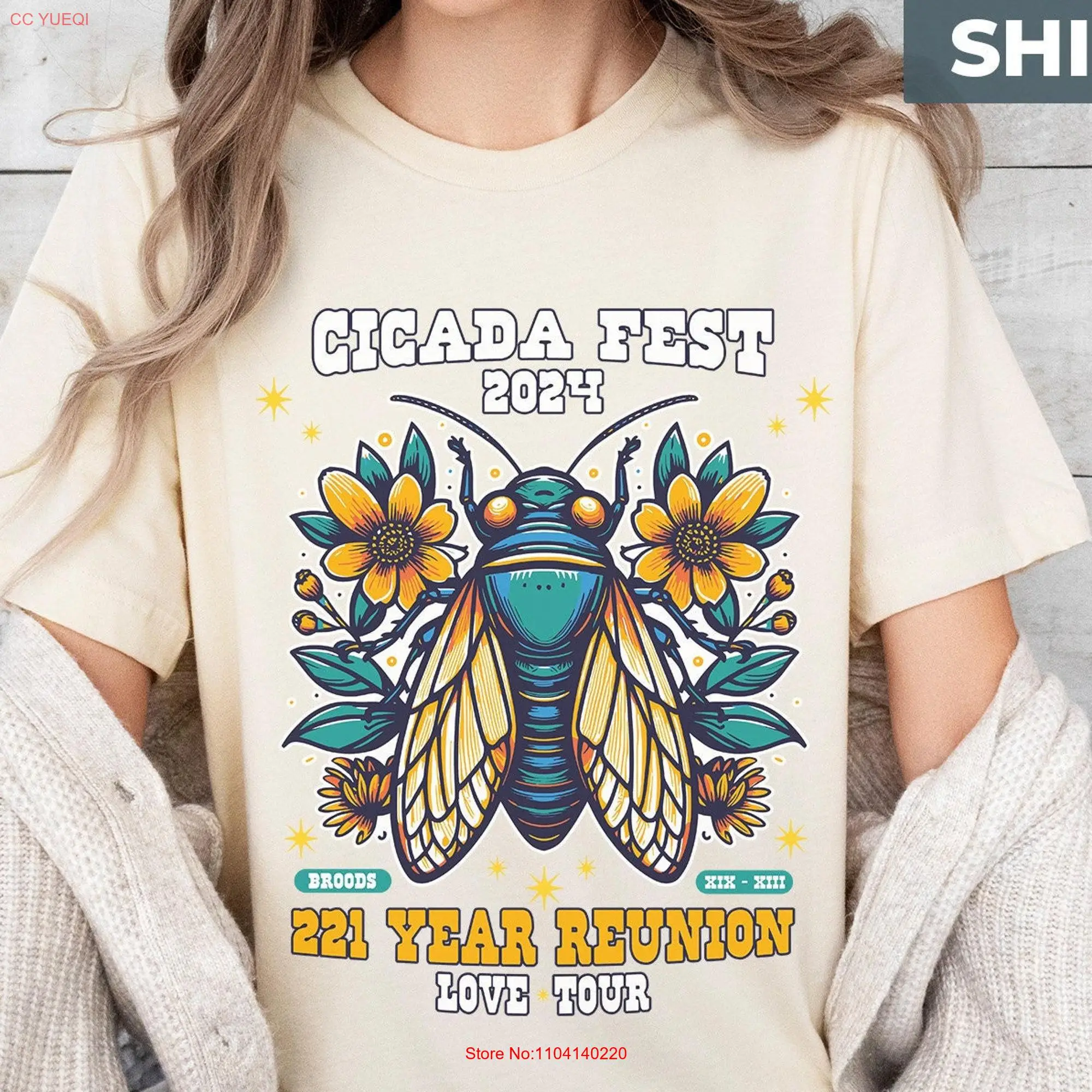 Cicada Reunion Summer 2024 T Shirt Concert Invasion Apparel Nature Lover Insect Clothing Goblincore long or short sleeves