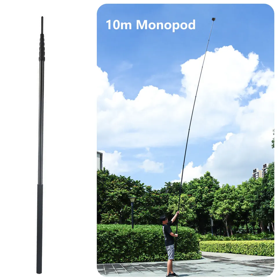 10m Selfie Stick Aluminium Alloy Monopod Telescopic Adjustable Photography Long  Stick for GoPro Insta360 X4 X3 Camera for iPhone - AliExpress 44
