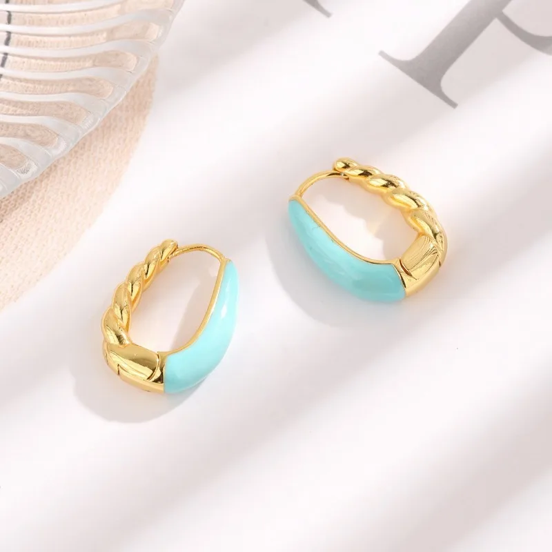 

Ins Stud Earrings Simple Trinkets Retro Women's S925 Silver New Trend Accessories