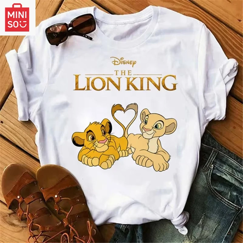 

New Hakuna Matata Disney Simba Lion King T-Shirt for Woman Kawaii Tees Funny Harajuku Simba Unisex T-shirt Female Clothes