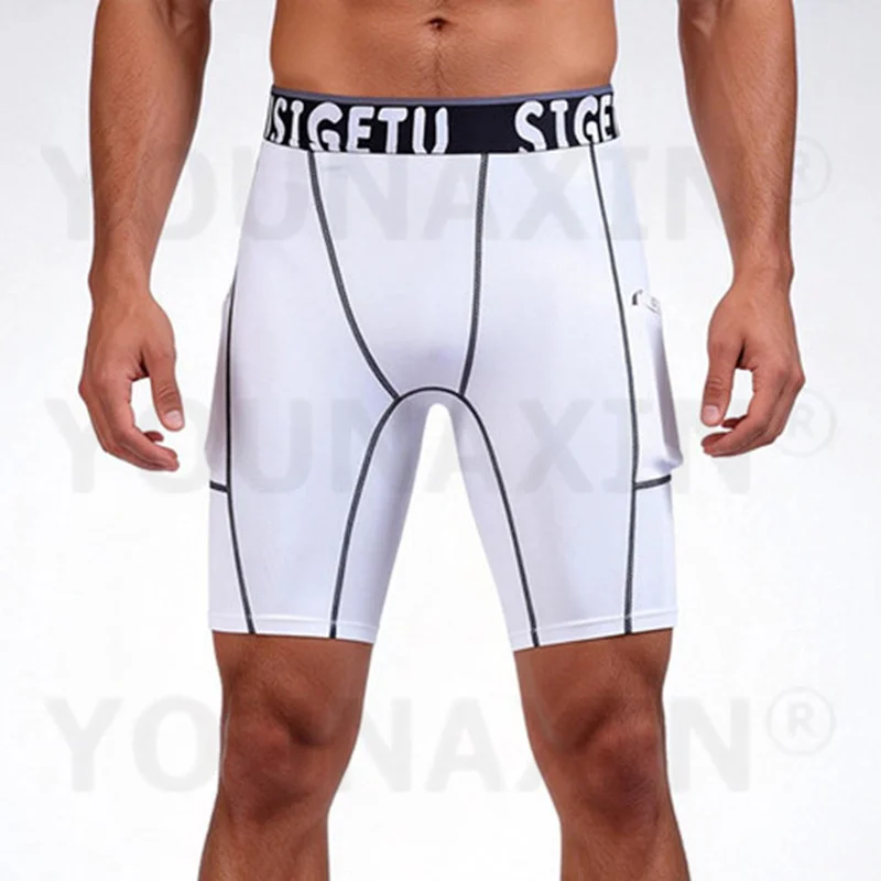 3 Pcs Men's Running Yoga Sports Shorts Boy Skinny Tight Pants Bodybuilding Training Fitness Bottom Underwear Quick Drying S-3XL