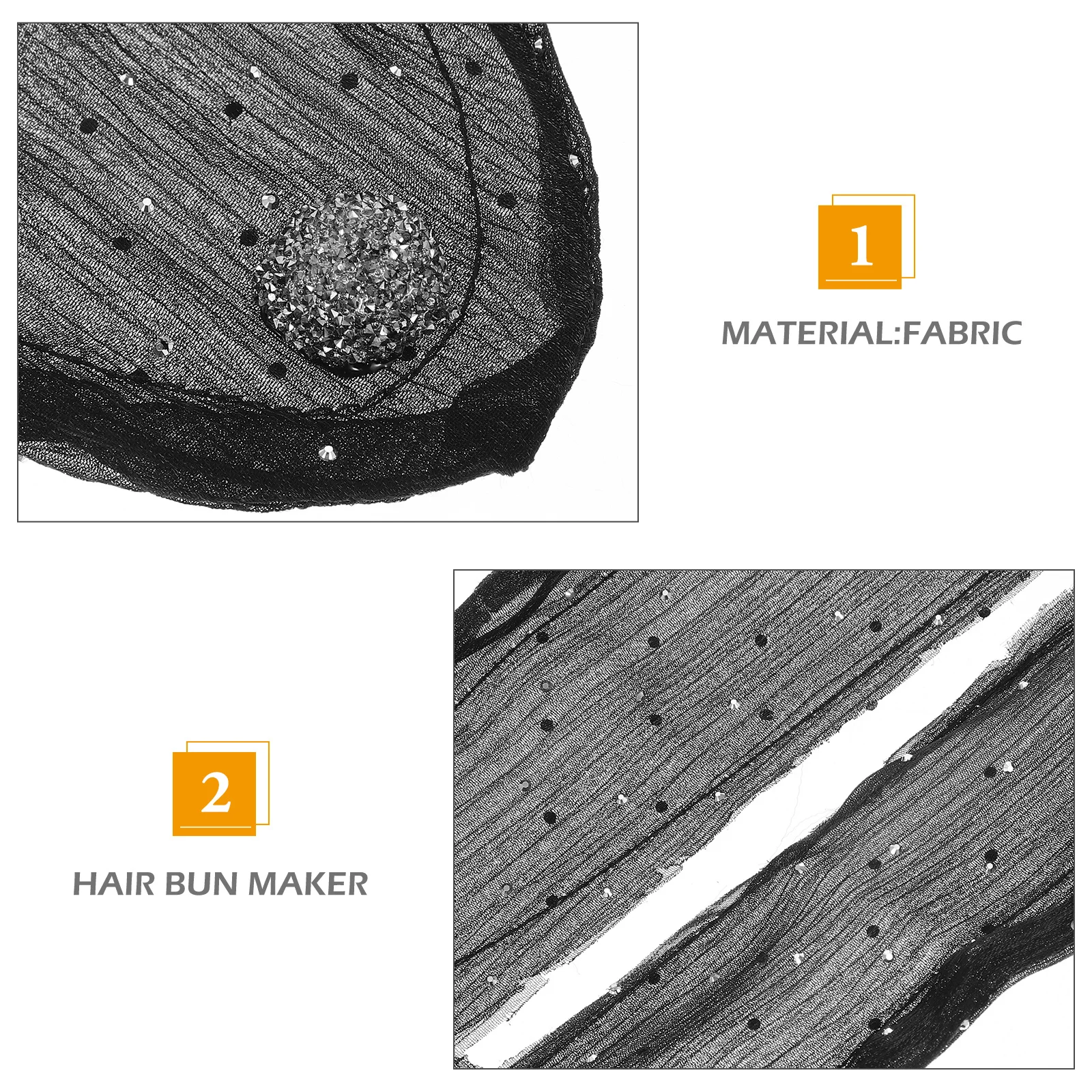 

2Pcs Lazy Hair Curler Bun Maker Women's Hair Styling Tool Updo Maker Donut Ring Accessory for Daily Wear Dance Party