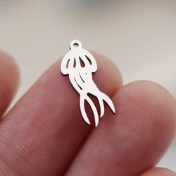 3pcs/lot DIY Tassels Bracelets Jewelry Art Line Jellyfish Charms Stainless Steel Pendant for Jewelry Making Earrings Women Craft